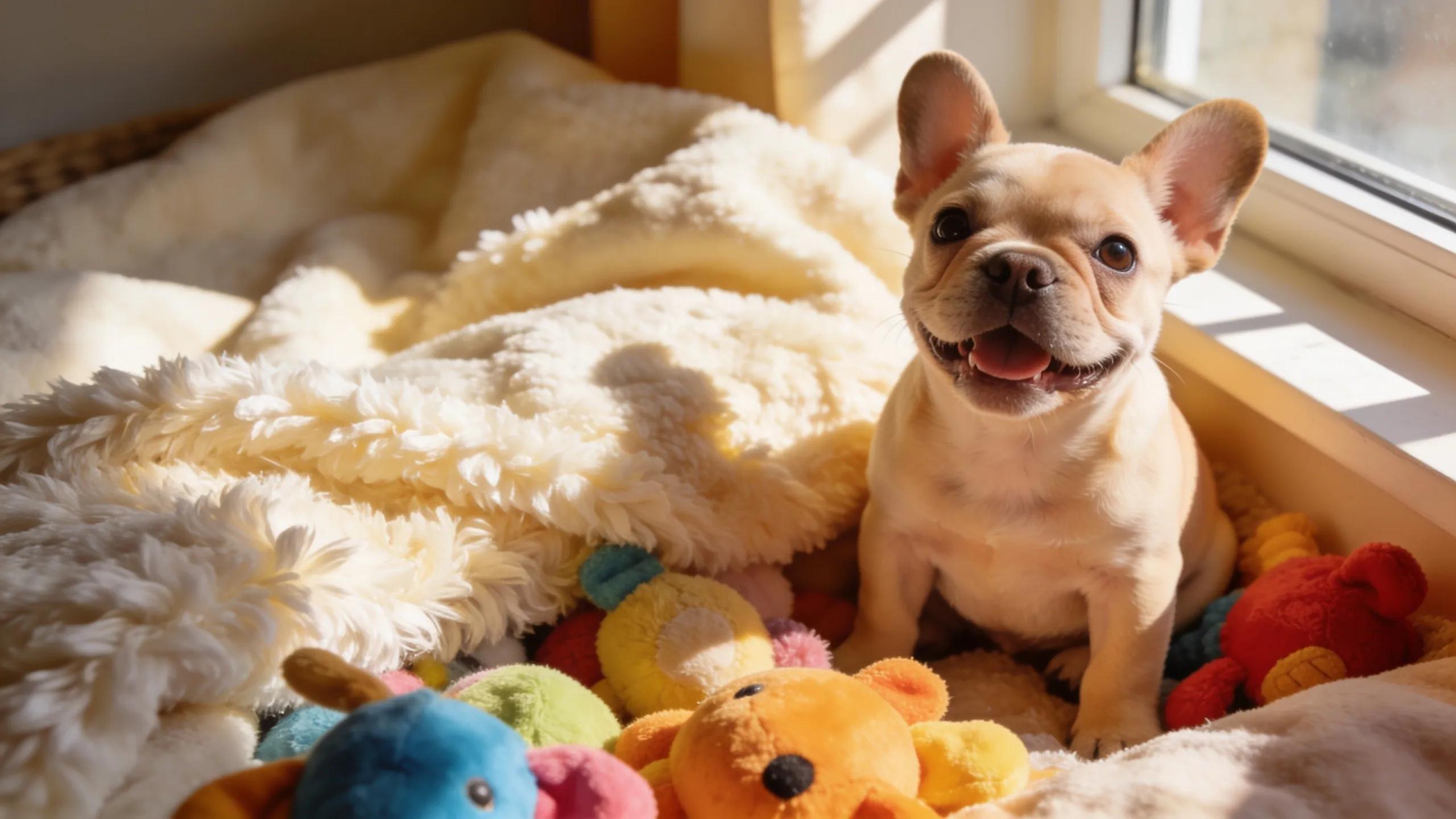 French Bulldog puppy in a cozy home setting, symbolizing the joy of new pet ownership